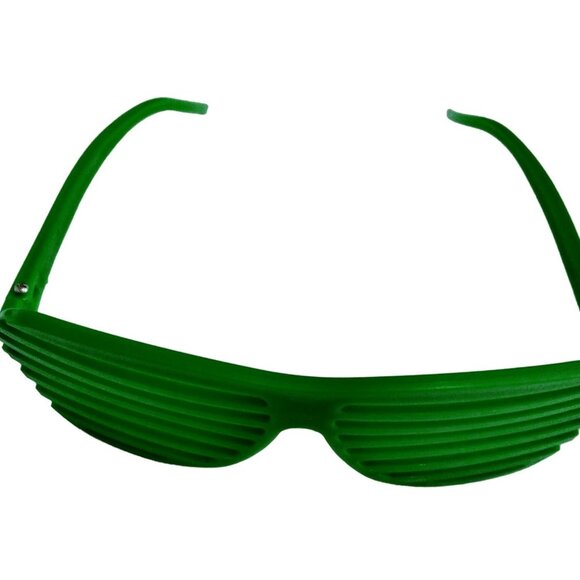Green Shutter Frames Eye Glasses Eyeglasses Halloween Costume - Picture 2 of 3